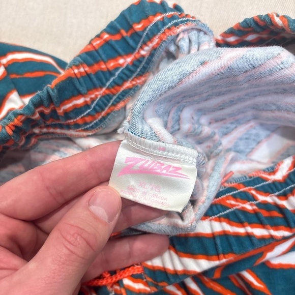 Vintage 90s Zubaz Miami Dolphins zebra print pants - Picture 3 of 6